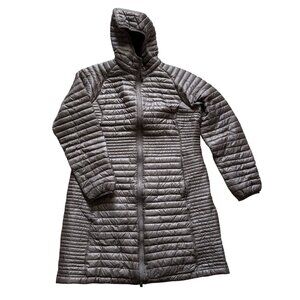 L.L. Bean Hooded Ultralight 850 Down Downtek Water Repellent Coat Women's Taupe